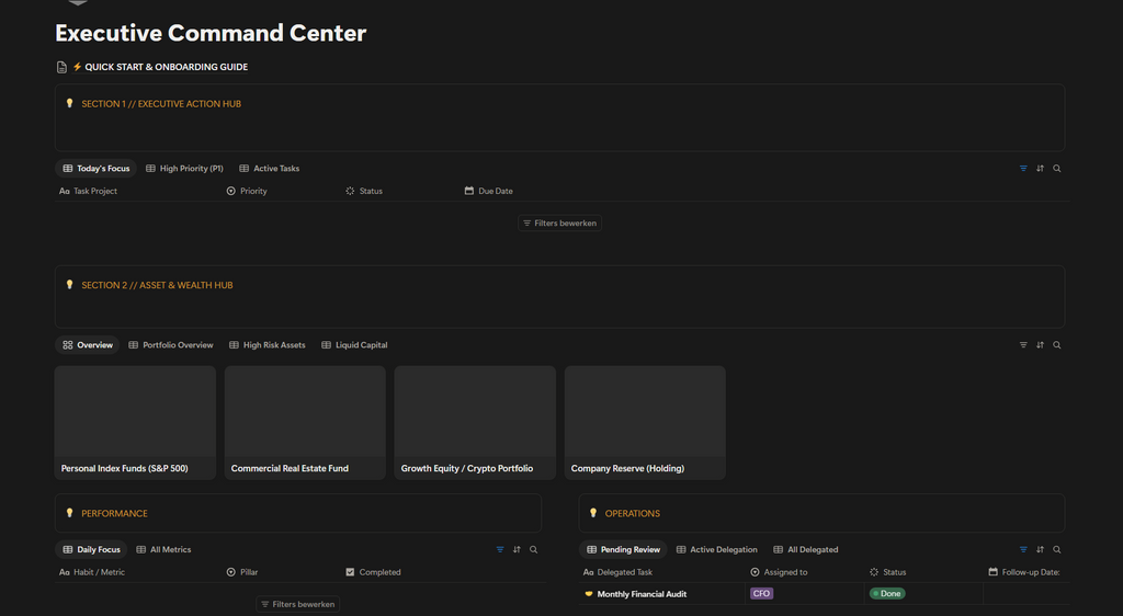 Executive Performance OS™ — All-in-One Notion Workspace for Founders